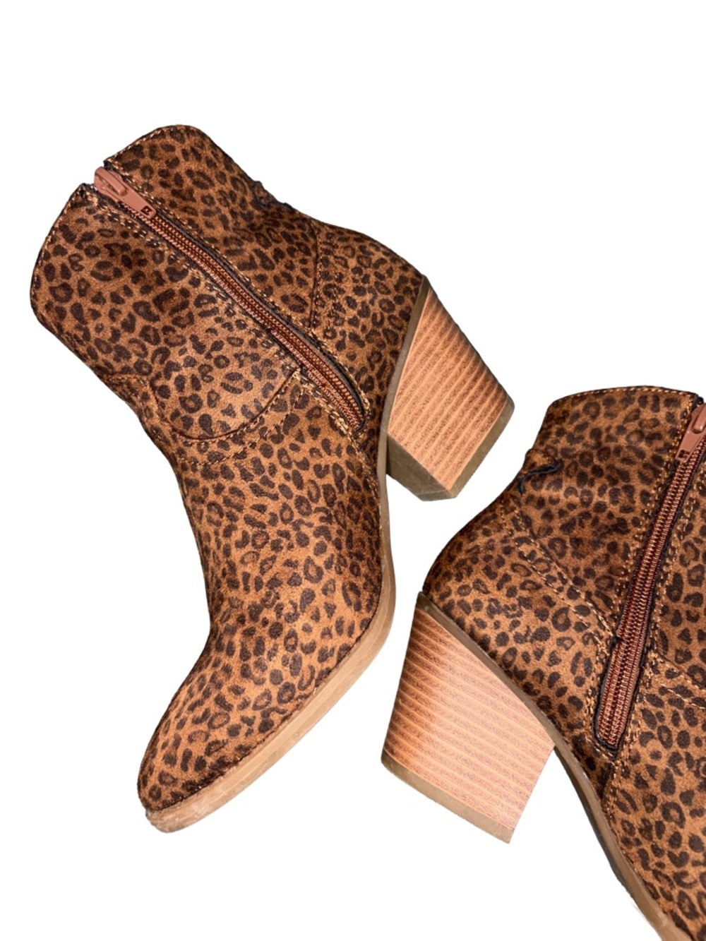 Sugar Leopard Print Ankle Boots - Brown/Black - Picture 2 of 14